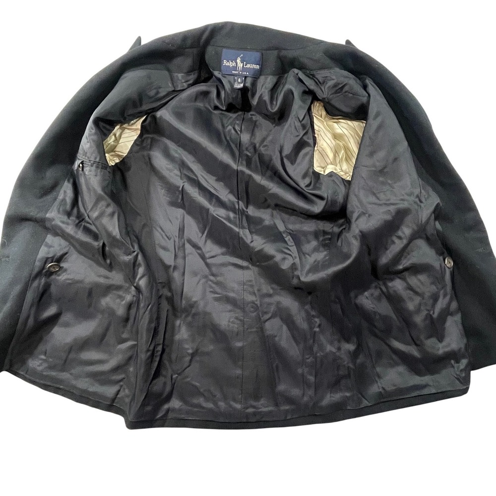 Vintage Ralph Lauren‎ Crest Blazer Equestrian Prep School 90s Wool Jacket Size 6 - Picture 11 of 14